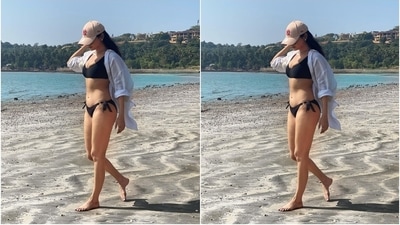 In the end, Sonal accessorised the all-black swimsuit with a beige baseball cap, tinted sunglasses, a silver choker necklace, floral earrings and a matching stone-adorned statement ring. Open tresses and a sunkissed bare face completed the glam picks. (Instagram/@sonalchauhan) In the end, Sonal accessorised the all-black swimsuit with a beige baseball cap, tinted sunglasses, a silver choker necklace, floral earrings and a matching stone-adorned statement ring. Open tresses and a sunkissed bare face completed the glam picks. (Instagram/@sonalchauhan)