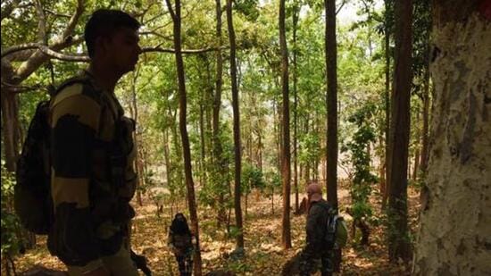 In Telangana, four Maoists, including a woman, were killed in exchange of fire with a team of Greyhounds-- the elite police force of Telangana engaged in anti-Maoist operations-- at Karregutta forests in Mulugu district. (Image used for representation). (HT FILE PHOTO.) In Telangana, four Maoists, including a woman, were killed in exchange of fire with a team of Greyhounds-- the elite police force of Telangana engaged in anti-Maoist operations-- at Karregutta forests in Mulugu district. (Image used for representation). (HT FILE PHOTO.)