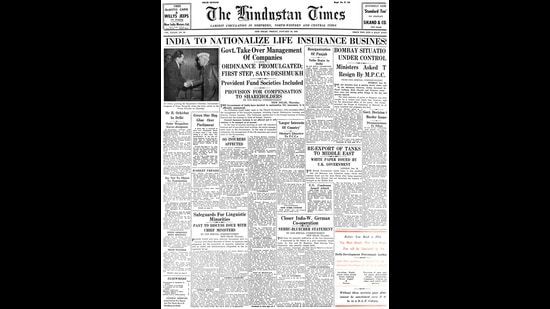 A screengrab of the Hindustan Times on January 20, 1956