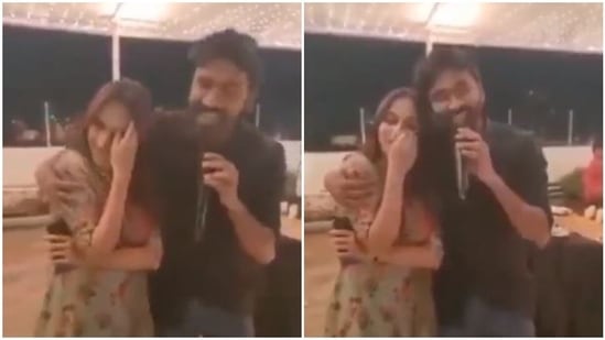 Dhanush sang and performed for Aishwaryaa.