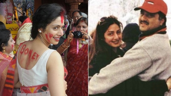 Sridevi Ki Sexy Chudai - Boney Kapoor shares Sridevi's throwback pic with his name written on her  back | Bollywood - Hindustan Times
