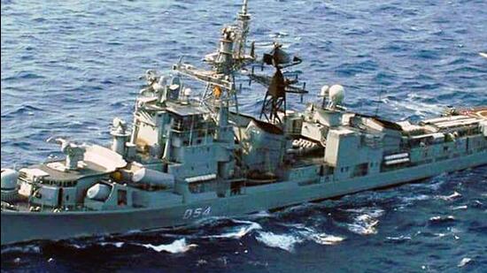 Three Naval personnel died in an explosion onboard INS Ranvir, at Naval Dockyard in Mumbai, on Tuesday. (ANI) Three Naval personnel died in an explosion onboard INS Ranvir, at Naval Dockyard in Mumbai, on Tuesday. (ANI)
