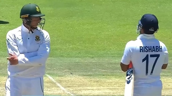 Rassie Van der Dussen talks to Rishabh Pant.&nbsp;(Screengrab)