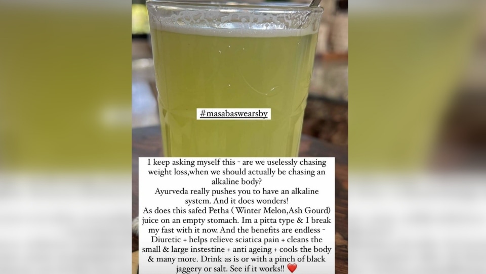 Masaba Gupta on benefits of drinking Safed Petha or Winter Melon Juice Health Hindustan Times