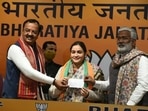 Akhilesh Yadav's sister-in-law Aparna Yadav was welcomed to BJP on Wednesday in New Delhi. Akhilesh Yadav's sister-in-law Aparna Yadav was welcomed to BJP on Wednesday in New Delhi.