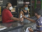 Under the new excise policy of the Delhi government, modern liquor shops are being set up in the city. (HT Photo) Under the new excise policy of the Delhi government, modern liquor shops are being set up in the city. (HT Photo)