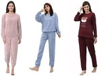 Opt for fleece night suit to keep yourself warm. Opt for fleece night suit to keep yourself warm.