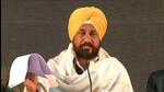 Punjab chief minister Charanjit Singh Channi addresses a press conference on the ED raids on his nephew Bhupinder Singh, in Chandigarh on Wednesday. (ANI) Punjab chief minister Charanjit Singh Channi addresses a press conference on the ED raids on his nephew Bhupinder Singh, in Chandigarh on Wednesday. (ANI)