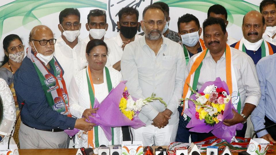 All three women MLAs elected in 2022 are married to politicians. Delilah Michael Lobo is the wife of Michael Lobo (both in photo), former MLA from Calangute. (ANI) All three women MLAs elected in 2022 are married to politicians. Delilah Michael Lobo is the wife of Michael Lobo (both in photo), former MLA from Calangute. (ANI)