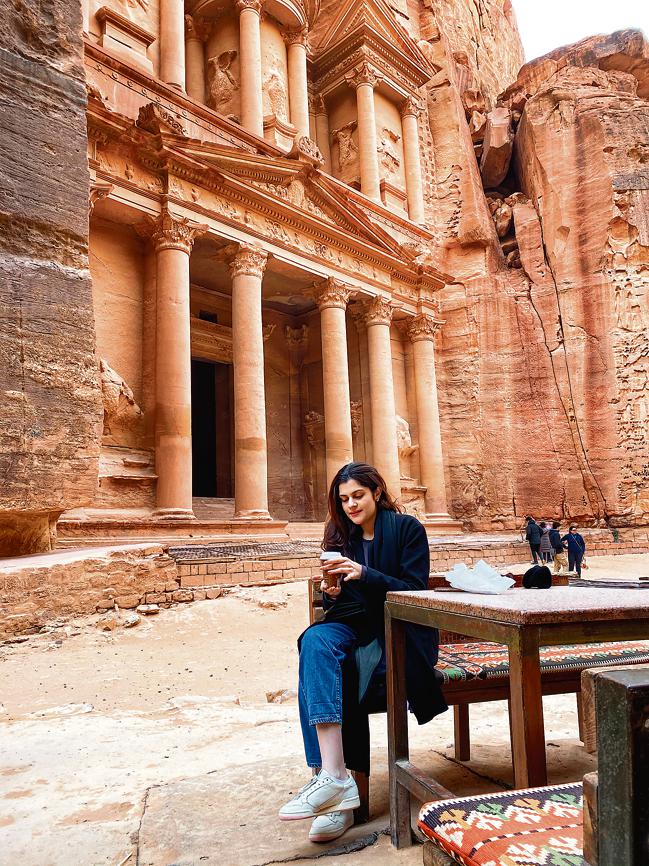 Designer Anushree Parekh at Petra, Jordan Designer Anushree Parekh at Petra, Jordan