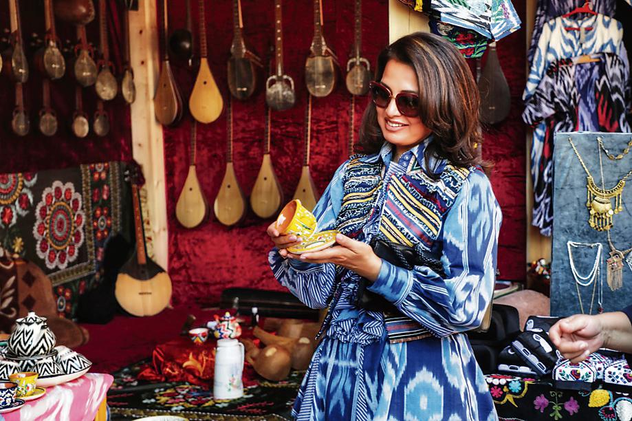 Designer Ritu Beri in Kokand, Fergana valley, Uzbekistan Designer Ritu Beri in Kokand, Fergana valley, Uzbekistan