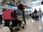 First group of foreign tourists arrive at Suvarnabhumi Airport during the first day of Thailands reopening campaign, part of the government's plan to jump start the pandemic-hit tourism sector in Bangkok. &nbsp;