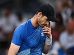Britain's Andy Murray looks dejected during his second round match.&nbsp;