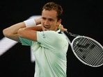 Russia's Daniil Medvedev in action during his second round match against Australia's Nick Kyrgios.