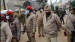 Security personnel deployed at Shimla Puri area on Gill Road after clash between Congress candidate Kamaljit Singh Karwal and Lok Insaaf Party MLA Simarjit Singh Bains’ supporters in Ludhiana on Thursday. (Gurpreet Singh/HT) Security personnel deployed at Shimla Puri area on Gill Road after clash between Congress candidate Kamaljit Singh Karwal and Lok Insaaf Party MLA Simarjit Singh Bains’ supporters in Ludhiana on Thursday. (Gurpreet Singh/HT)