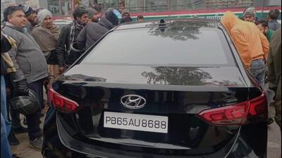 The victim, Mohit Rana, was a resident of Khelan village, Dera Bassi, Mohali. He was in his Hyundai Verna car when he was attacked in Ambala Cantonment. (HT Photo) The victim, Mohit Rana, was a resident of Khelan village, Dera Bassi, Mohali. He was in his Hyundai Verna car when he was attacked in Ambala Cantonment. (HT Photo)
