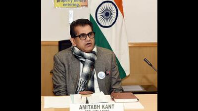 Niti Aayog chief executive officer Amitabh Kant communicated about the ranking to Bihar’s chief secretary Amit Subhani on Wednesday. (ANI)