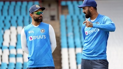 Virat Kohli with teammate KL Rahul (ANI) Virat Kohli with teammate KL Rahul (ANI)
