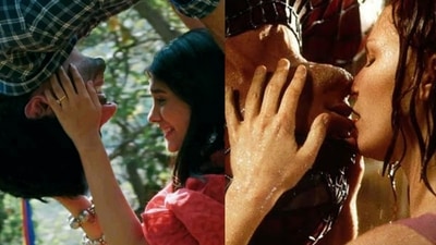 Pranali Rathod and Harshad Chopda (left) partially recreated the iconic Spider-Man scene featuring Kirsten Dunst and Tobey Maguire. Pranali Rathod and Harshad Chopda (left) partially recreated the iconic Spider-Man scene featuring Kirsten Dunst and Tobey Maguire.