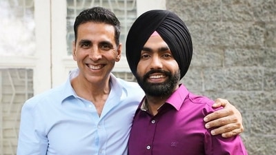 Akshay Kumar with Ammy Virk from the shoot of Filhall. Akshay Kumar with Ammy Virk from the shoot of Filhall. 