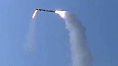 The new version of the BrahMos supersonic cruise missile was launched from the Integrated Test Range at Chandipur off the Odisha coast. (ANI Photo) The new version of the BrahMos supersonic cruise missile was launched from the Integrated Test Range at Chandipur off the Odisha coast. (ANI Photo)