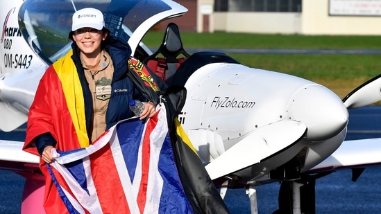 19-year-old Belgium-British pilot Zara Rutherford has set a world record as the youngest woman to fly solo around the world, touching her small airplane down in western Belgium on Thursday, 155 days after she departed.&nbsp;(AP)