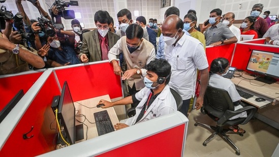 Mansukh Mandaviya, Minister of Health and Family Welfare informed that till now, more than 3.5 crore citizens (aged between 15-18 years) have been vaccinated with the first dose.(PTI)