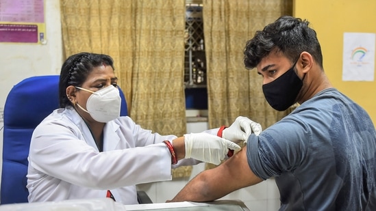 In an interaction with news agency PTI, NK Arora said that vaccination for children aged between 15-18 years are expected to be completed by March. Hence, they will start the vaccination for 12-15 year olds during that time.(PTI)
