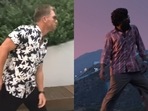 David Warner recreates Allu Arjun's steps from Srivalli. David Warner recreates Allu Arjun's steps from Srivalli.