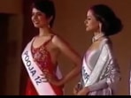 Pooja Batra and Namrata Shirodkar during the 1993 Miss India pageant. Pooja Batra and Namrata Shirodkar during the 1993 Miss India pageant.