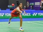PV Sindhu plays a shot(PTI/File Photo)
