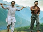 Jr NTR and Ram Charan in RRR. Jr NTR and Ram Charan in RRR.
