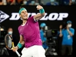Rafael Nadal celebrates winning his third round match against Russia's Karen Khachanov&nbsp;