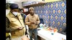 Police inspect the jewellery shop after the incident in Patna on Friday. (Santosh Kumar/HT Photo) Police inspect the jewellery shop after the incident in Patna on Friday. (Santosh Kumar/HT Photo)