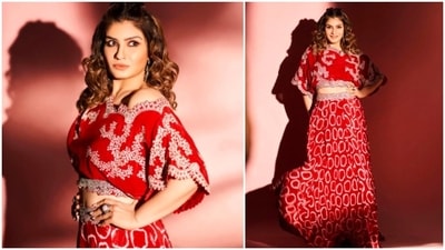 Raveena Tandon completed her look by accessorising with earrings, rings and bangles from the jewellery line Silverstreak. (Instagram/@raveenatandon) Raveena Tandon completed her look by accessorising with earrings, rings and bangles from the jewellery line Silverstreak. (Instagram/@raveenatandon)