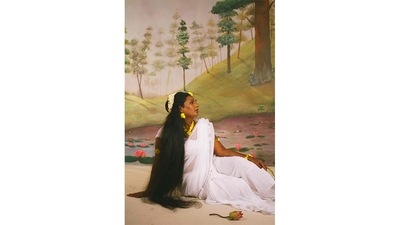 Chandni, 49, a relationship manager at a tech company, founded Payana in 2009, and thought up the photo project. Her own fantasy: to dress like Kalidasa’s Shakuntala, a beautiful woman and daughter of a royal sage. “I thought this would make a man fall in love with me,” she says.&nbsp; (Photo courtesy Jaisingh Nageswaran)