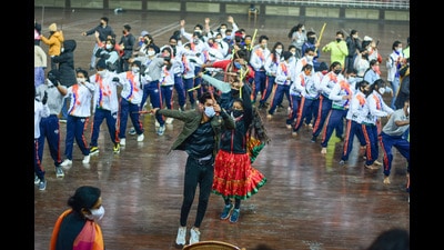 Delhi’s Indira Gandhi Stadium is abuzz with young dancers from across India, rehearsing for the Republic Day parade. (Photo: Manish Rajput/HT) Delhi’s Indira Gandhi Stadium is abuzz with young dancers from across India, rehearsing for the Republic Day parade. (Photo: Manish Rajput/HT)