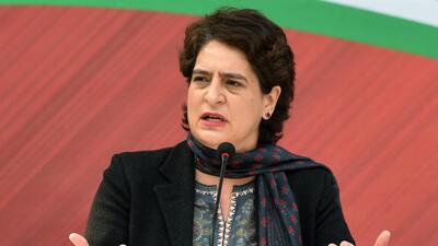 Congress general secretary Priyanka Gandhi Vadra speaks at the launch of the Youth Manifesto for the UP elections, at party headquarters, in New Delhi on Friday. (ANI) Congress general secretary Priyanka Gandhi Vadra speaks at the launch of the Youth Manifesto for the UP elections, at party headquarters, in New Delhi on Friday. (ANI)