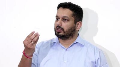 Former Union minister Manohar Parrikar’s son, Utpal, on Friday quit the BJP and announced to contest the upcoming assembly elections as an independent candidate from Panaji. (ANI) Former Union minister Manohar Parrikar’s son, Utpal, on Friday quit the BJP and announced to contest the upcoming assembly elections as an independent candidate from Panaji. (ANI)