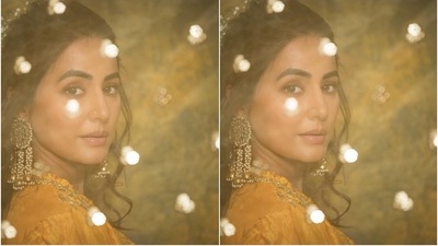 Hina recently starred in a stunning photoshoot for which she turned into an ethnic queen. The star aptly captioned her post, "It's in the eyes, always the eyes," as the photos are a close-up of her beautiful face. (Instagram/@realhinakhan) Hina recently starred in a stunning photoshoot for which she turned into an ethnic queen. The star aptly captioned her post, "It's in the eyes, always the eyes," as the photos are a close-up of her beautiful face. (Instagram/@realhinakhan)