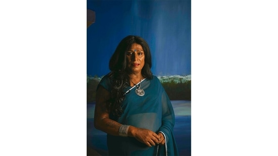 Costumes, makeup, hair and backdrops filled out the fantasies. Reshma, 60, embodied the look of the late actress Sridevi. She posed in a blue sari, inspired by the song Kaate Nahi Kat Te from Mr India (1987). (Photo courtesy Jaisingh Nageswaran)