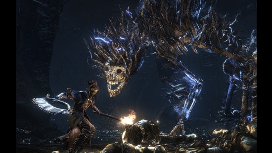 A still from the 2015 game Bloodborne, an homage to Lovecraft by game developer Hidetaka Miyazaki.