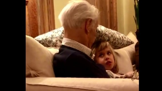 The throwback video shows George Martin telling granddaughter why he singed The Beatles. (Twitter/@mashupmartin)
