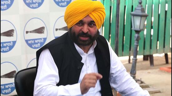 The final list of candidates was issued by Punjab AAP president and CM face Bhagwant Mann and Punjab affairs in-charge Jarnail Singh. (HT File Photo)