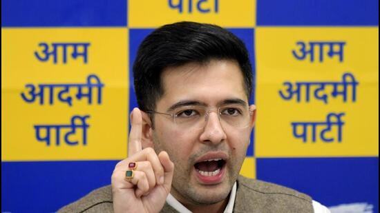 In his complaint, AAP leader Raghav Chadha has claimed that Patiala resident Saurabh Jain has made intentional and deliberate imputations against him on various social media platforms. (ANI) In his complaint, AAP leader Raghav Chadha has claimed that Patiala resident Saurabh Jain has made intentional and deliberate imputations against him on various social media platforms. (ANI)