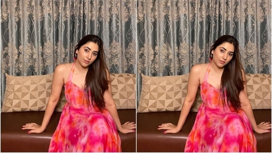 Disha opted for a minimal aesthetic to style her simply striking ensemble. She left her super-straight silky auburn tresses open in a middle parting. As for the glam, the actor opted for pink nail paint, dewy skin, sleek winged eyeliner, nude lip shade, blushed cheeks and on-fleek eyebrows. What do you think of Disha's look?(Instagram/@dishaparmar)