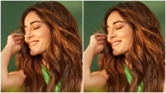 Styled by fashion stylists Lakshmi Lehr, Harshita Daga and Sajan Thapa, Ananya wore her hair open in wavy curls with a side part.(Instagram/@ananyapanday)