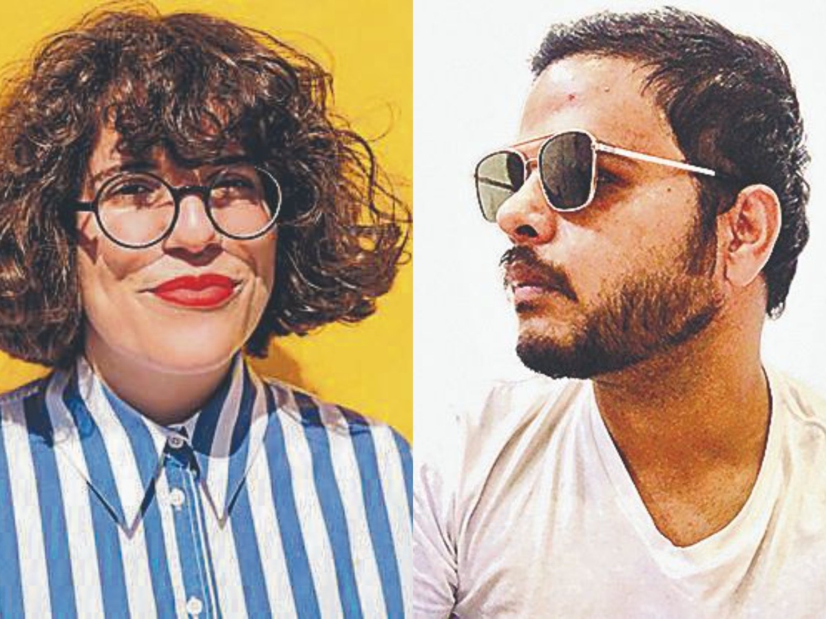 Swiss artist Rocio Egio and Gurugram-based Pranav Bhardwaj.