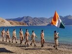 In Pangong Tso, Ladakh. The coalition should not pretend its members’ interests are fully aligned. Rather, it should seek to work with and leverage States’ efforts where they are most willing and able to stand up to China’s hegemonic aims – the purpose and thus the glue of the coalition. (PTI)
