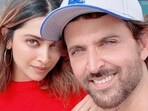 Deepika Padukone poses with Hrithik Roshan for a selfie. (Instagram)